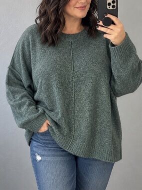 Legendary Outfitters Soft Knit Sweater XXL Sage Green Oversized Cozy Pullover